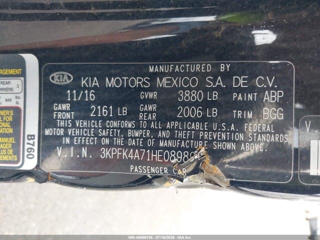 2017 KIA FORTE LX 9