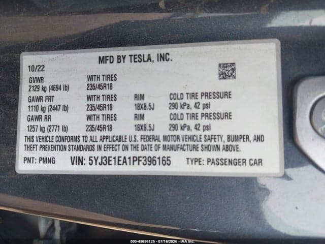 2023 TESLA MODEL 3 REAR-WHEEL DRIVE 9