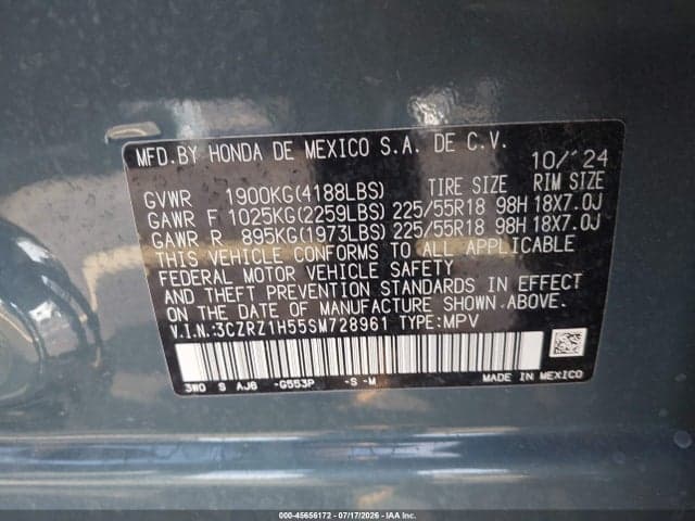 2025 HONDA HR-V 2WD SPORT 9