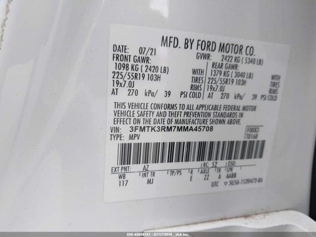 2021 FORD MUSTANG MACH-E PREMIUM 9