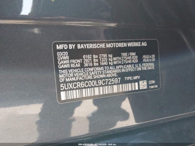 2020 BMW X5 XDRIVE40I 9