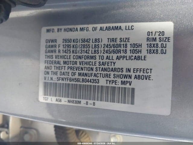 2020 HONDA PILOT AWD EX-L 9