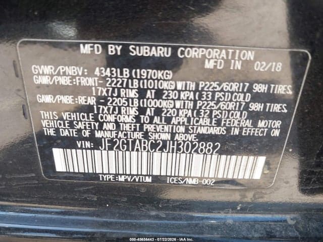 2018 SUBARU CROSSTREK 2.0I PREMIUM 9
