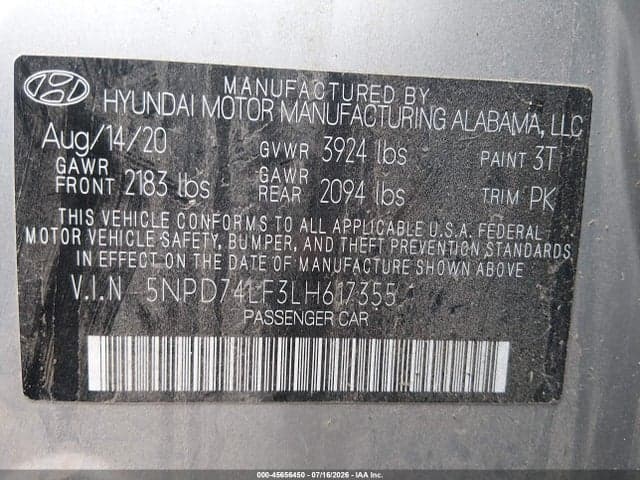 2020 HYUNDAI ELANTRA SE 9