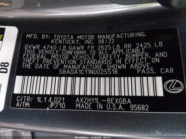 2022 LEXUS ES 300H 9