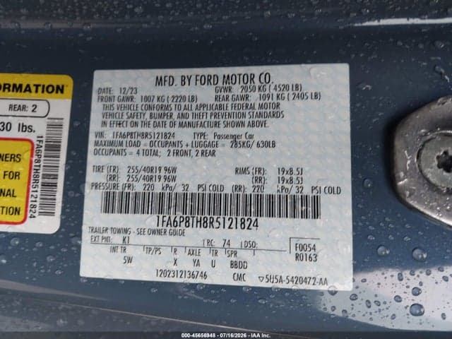 2024 FORD MUSTANG ECOBOOST PREMIUM FASTBACK 9