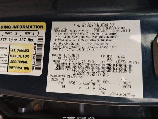 2018 FORD FUSION SE 9