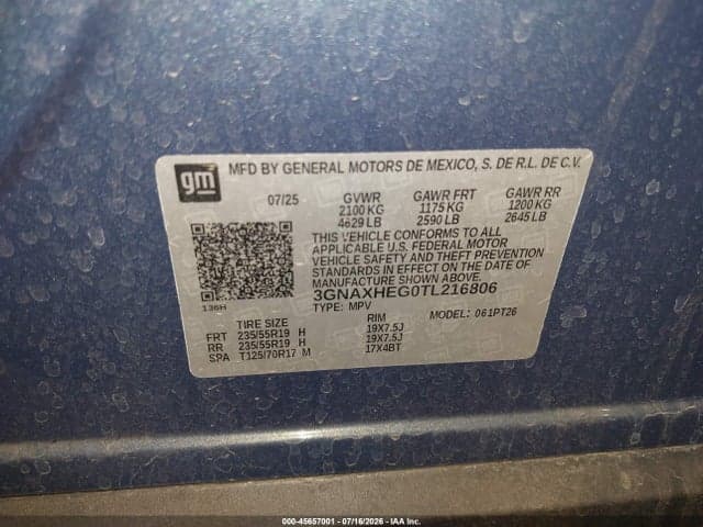 2026 CHEVROLET EQUINOX FWD LT 9