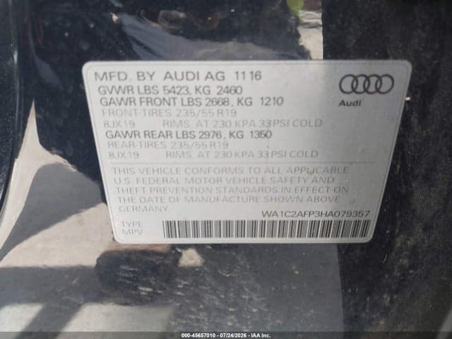 2017 AUDI Q5 2.0T PREMIUM 9