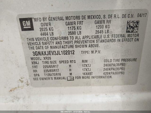 2018 CHEVROLET EQUINOX LT 9