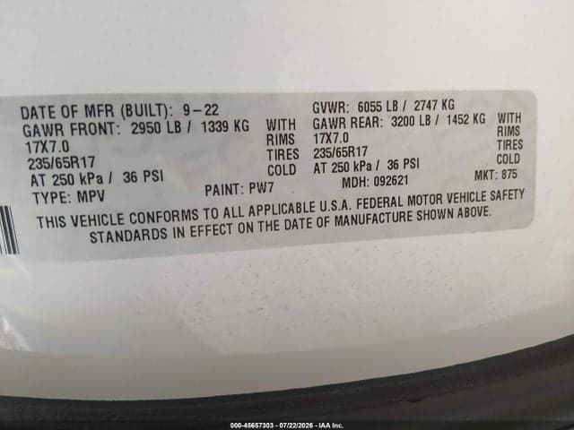 2022 CHRYSLER PACIFICA TOURING L 9