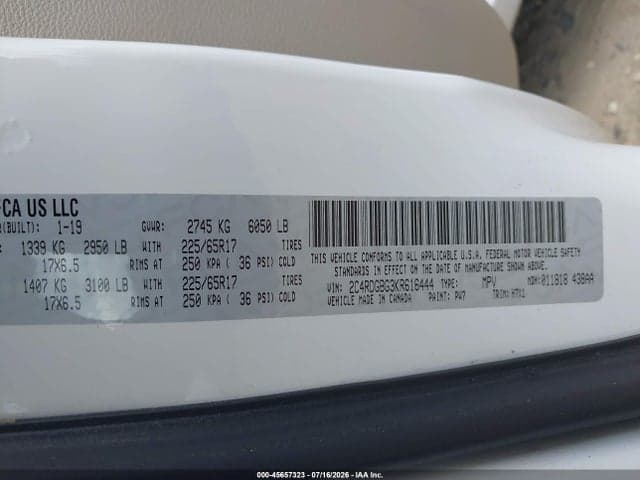 2019 DODGE GRAND CARAVAN SE 9