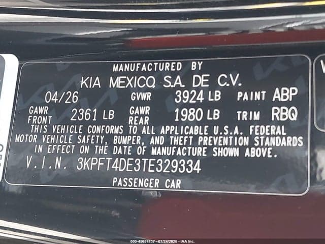 2026 KIA K4 LXS 9