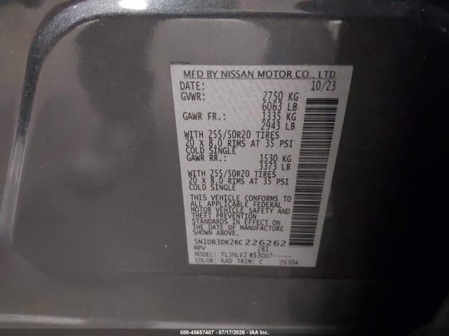 2024 NISSAN PATHFINDER PLATINUM 4WD 9
