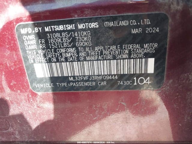 2024 MITSUBISHI MIRAGE G4 SE 9