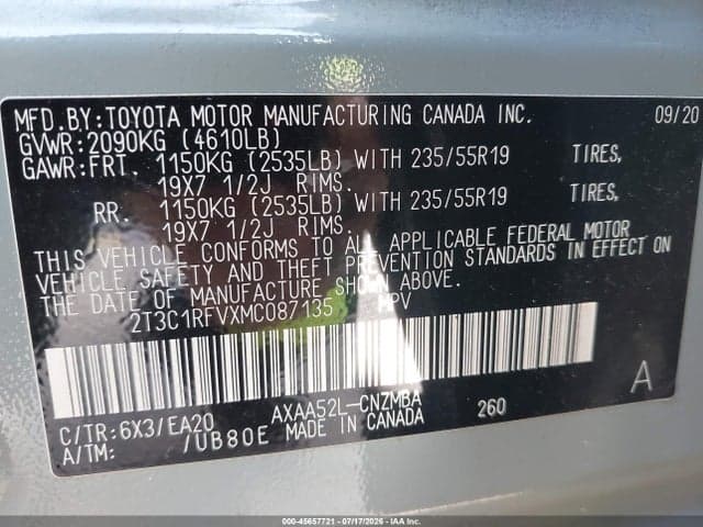2021 TOYOTA RAV4 XLE PREMIUM 9