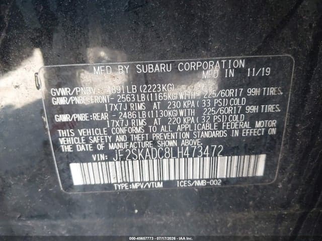 2020 SUBARU FORESTER 9
