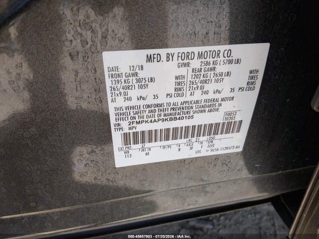 2019 FORD EDGE ST 9