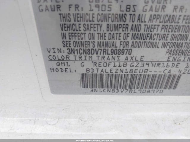 2024 NISSAN VERSA 1.6 S 9
