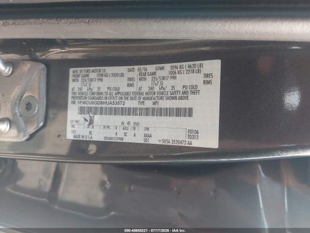 2017 FORD ESCAPE SE 9