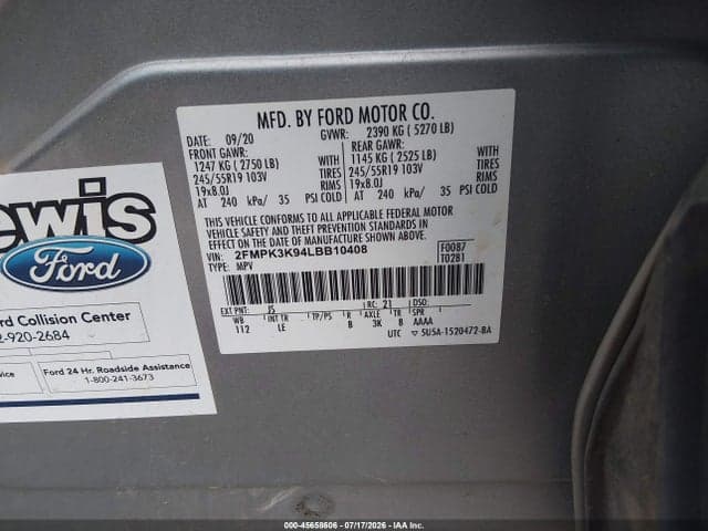 2020 FORD EDGE TITANIUM 9