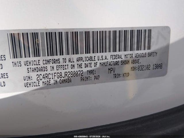 2018 CHRYSLER PACIFICA TOURING PLUS 9