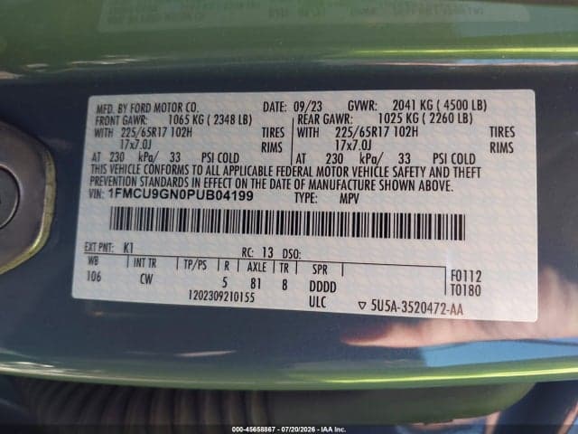 2023 FORD ESCAPE ACTIVE 9
