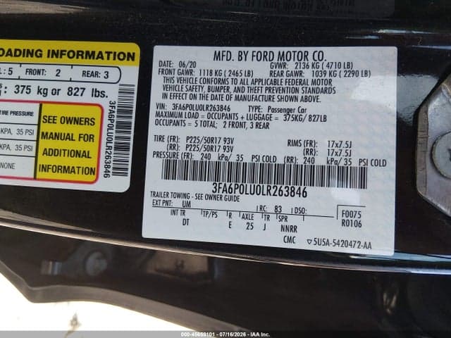 2020 FORD FUSION HYBRID SE 9