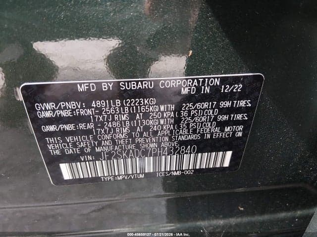 2023 SUBARU FORESTER PREMIUM 9