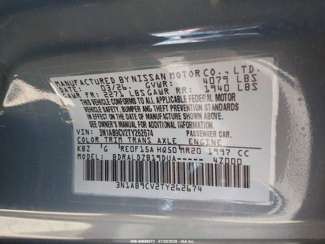 2026 NISSAN SENTRA SV 9