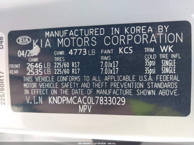 2020 KIA SPORTAGE LX 9