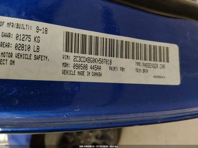 2019 DODGE CHARGER SXT RWD 9