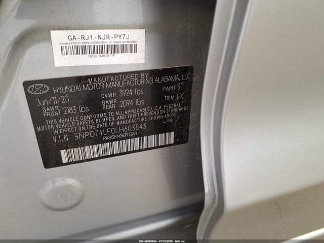 2020 HYUNDAI ELANTRA SE 9
