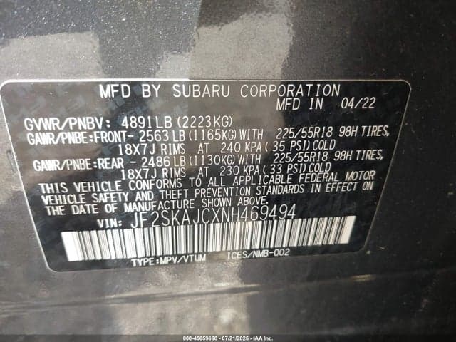 2022 SUBARU FORESTER SPORT 9