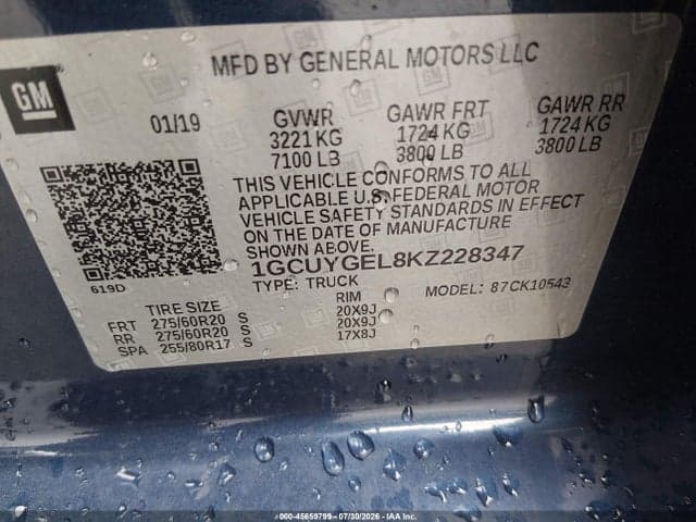 2019 CHEVROLET SILVERADO 1500 LTZ 9