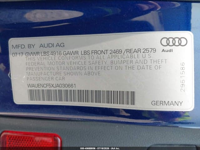 2018 AUDI A5 2.0T PREMIUM 9