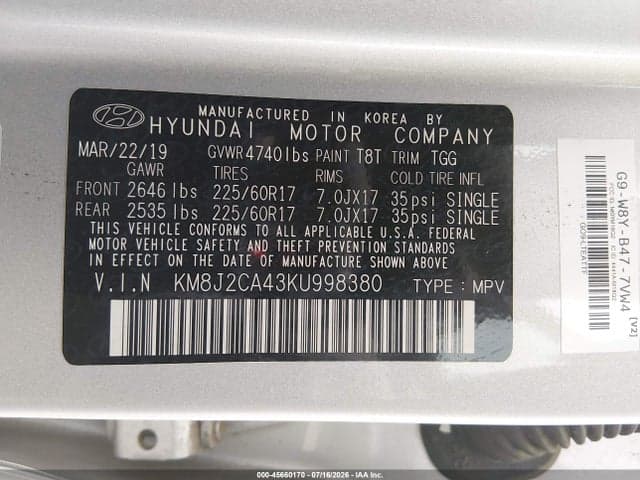 2019 HYUNDAI TUCSON SE 9