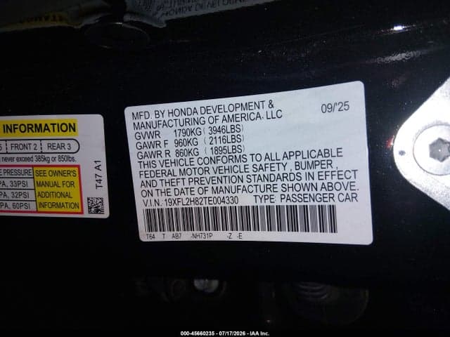 2026 HONDA CIVIC SPORT 9