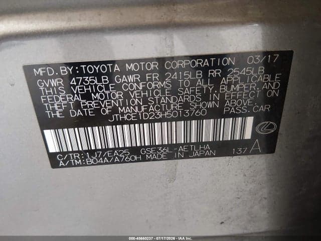 2017 LEXUS IS 350 9