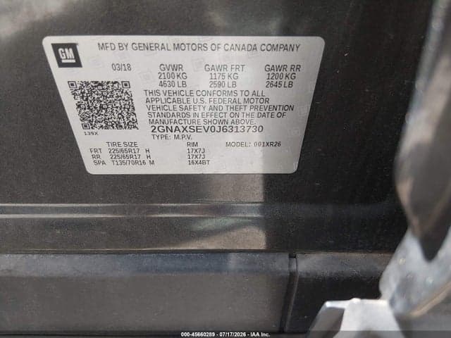 2018 CHEVROLET EQUINOX LT 9