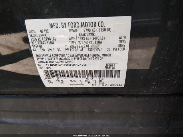 2022 FORD EXPLORER PLATINUM 9