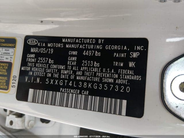 2019 KIA OPTIMA LX 9