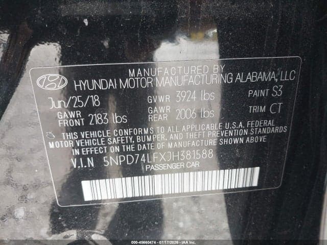 2018 HYUNDAI ELANTRA SE 9