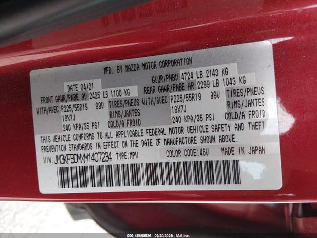 2021 MAZDA CX-5 GRAND TOURING 9