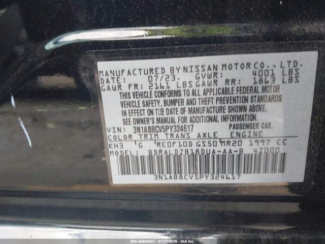 2023 NISSAN SENTRA SV XTRONIC CVT 9