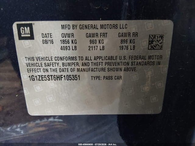 2017 CHEVROLET MALIBU 1LT 9