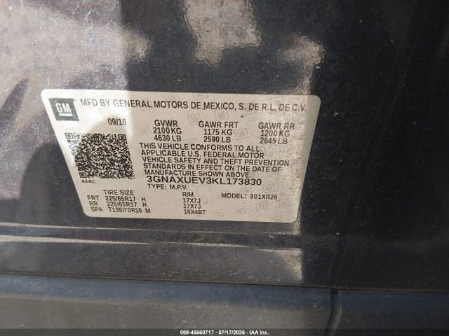 2019 CHEVROLET EQUINOX LT 9