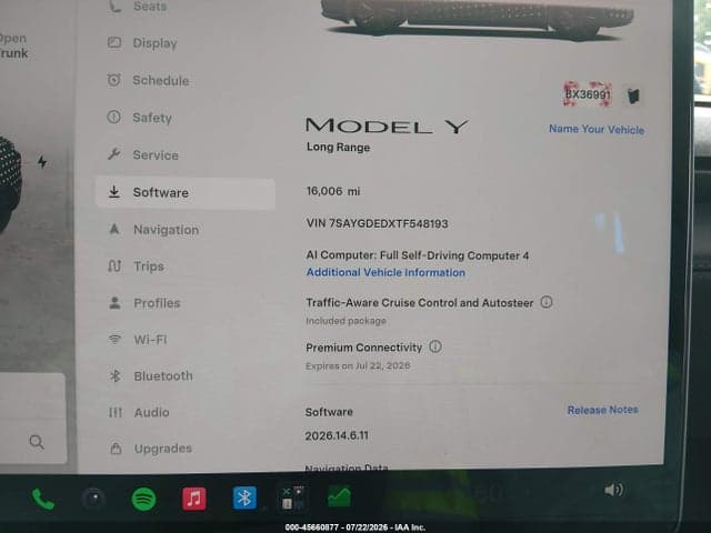 2026 TESLA MODEL Y PREMIUM REAR-WHEEL DRIVE/REAR-WHEEL DRIVE 7
