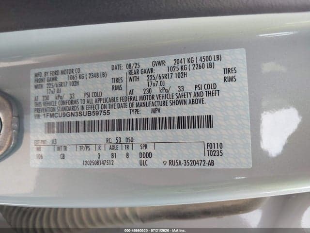 2025 FORD ESCAPE ACTIVE 9