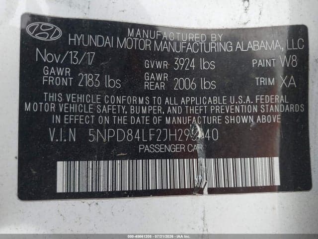 2018 HYUNDAI ELANTRA VALUE EDITION 9